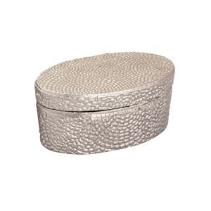 Oval Pebble Box - Large Nickel 2