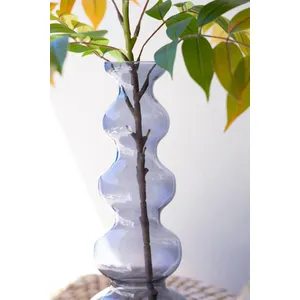 Small Glass Bubble Vase / Blue 3