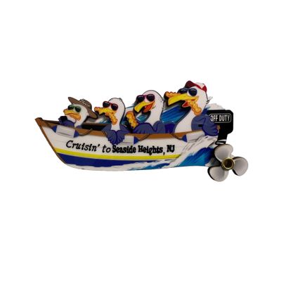 CRUISERS BOAT KEYCHAIN W SPINNING PROPELLER - PUFFIN FAMILY