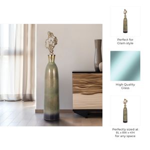 BECKETTWELL GOLD GLASS VASE 41 (IN) 10