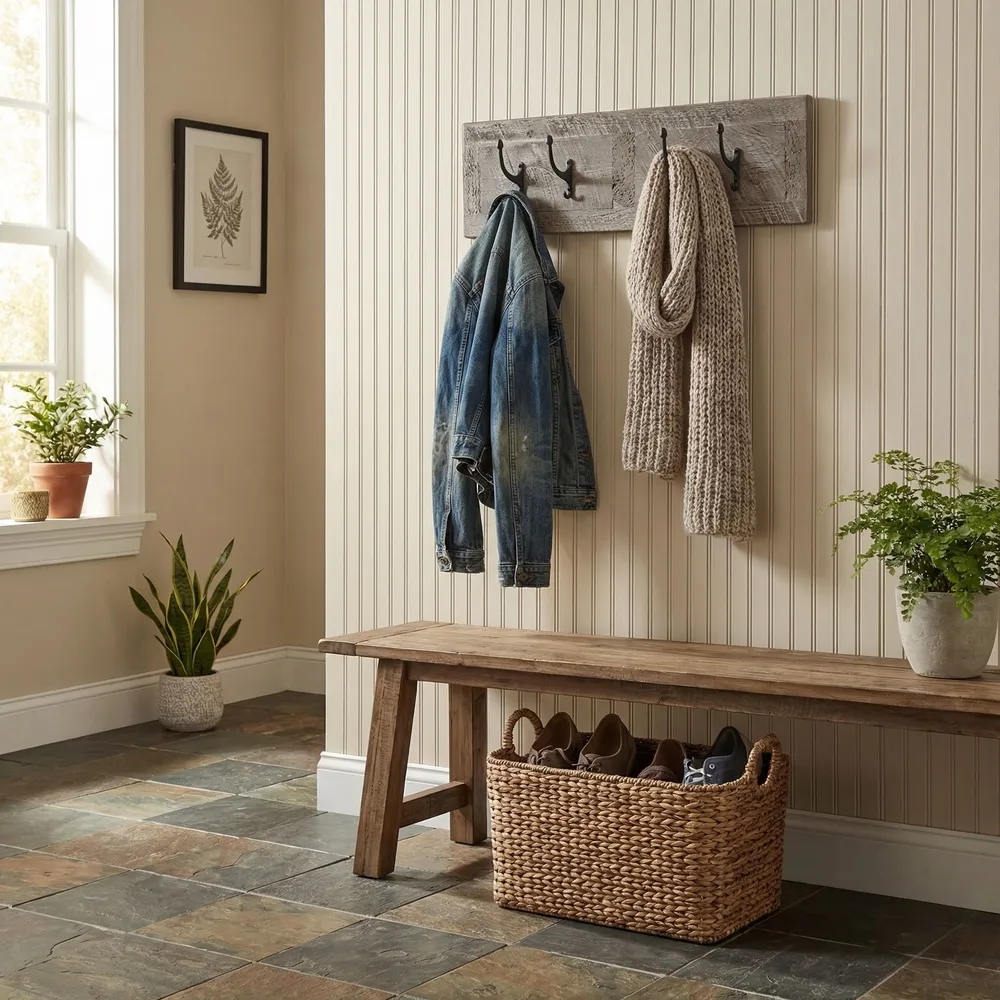 WoodShop Wall Coat Rack - 24-inch