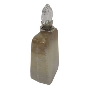DAMIENMORE SET OF 2 TAN GLASS VASES 16 (IN) 6
