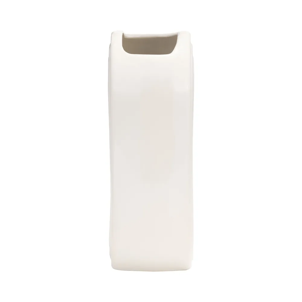 ELTONLAND WHITE VASE 9 (IN)