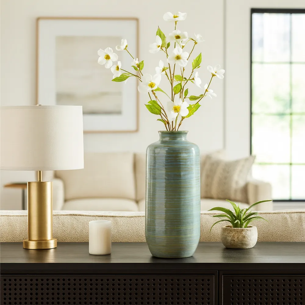 HOLLISSIDE GREEN VASE 16 (IN)