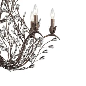 Sagemore 37'' Wide 12-Light Chandelier - Bronzed Rust 5