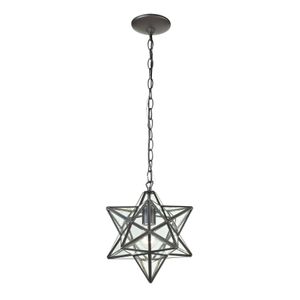 Moravian Star 9'' Wide 1-Light Mini Pendant - Oil Rubbed Bronze 6