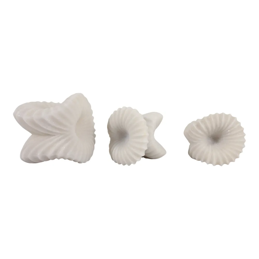 COLEMILL SET OF 3 WHITE DECOR 6 (IN)