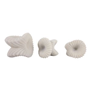 COLEMILL SET OF 3 WHITE DECOR 6 (IN) 8