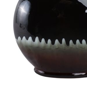 ELMONTGROVE BLACK GLASS VASE 16 (IN) 6