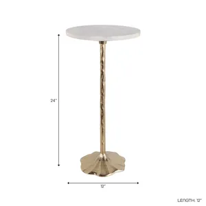 CUTTERBROOK WHITE ACCENT TABLE 24 (IN) 8