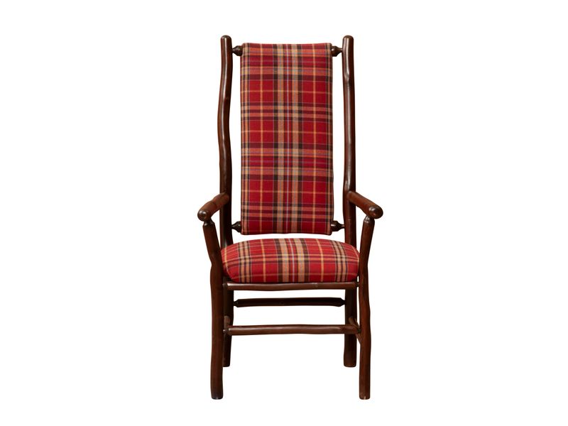 Hickory High Back Upholstered Back Arm Chair - 
Customer's Own Material 3