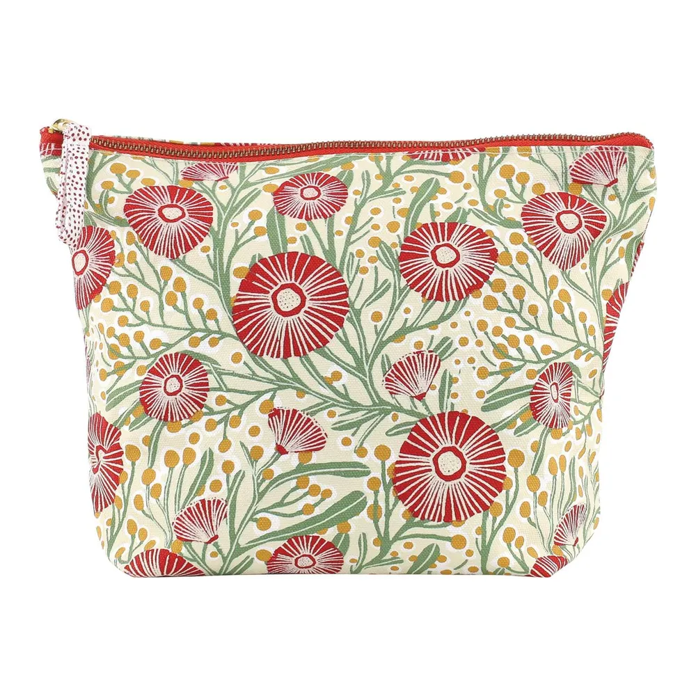 Camellia Bouquet Large Essential Canvas Pouch
