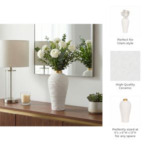 VERNONHOLM WHITE VASE 12 (IN) 9