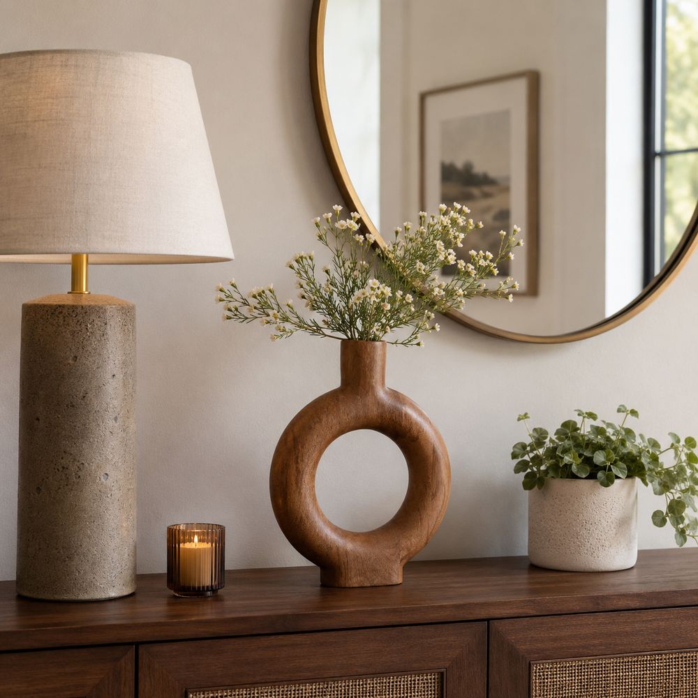 DRAPERWELL BROWN VASE 12 (IN)