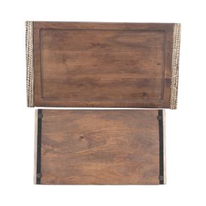 ALDENTON SET OF 2 BROWN TRAY 1 (IN) 8