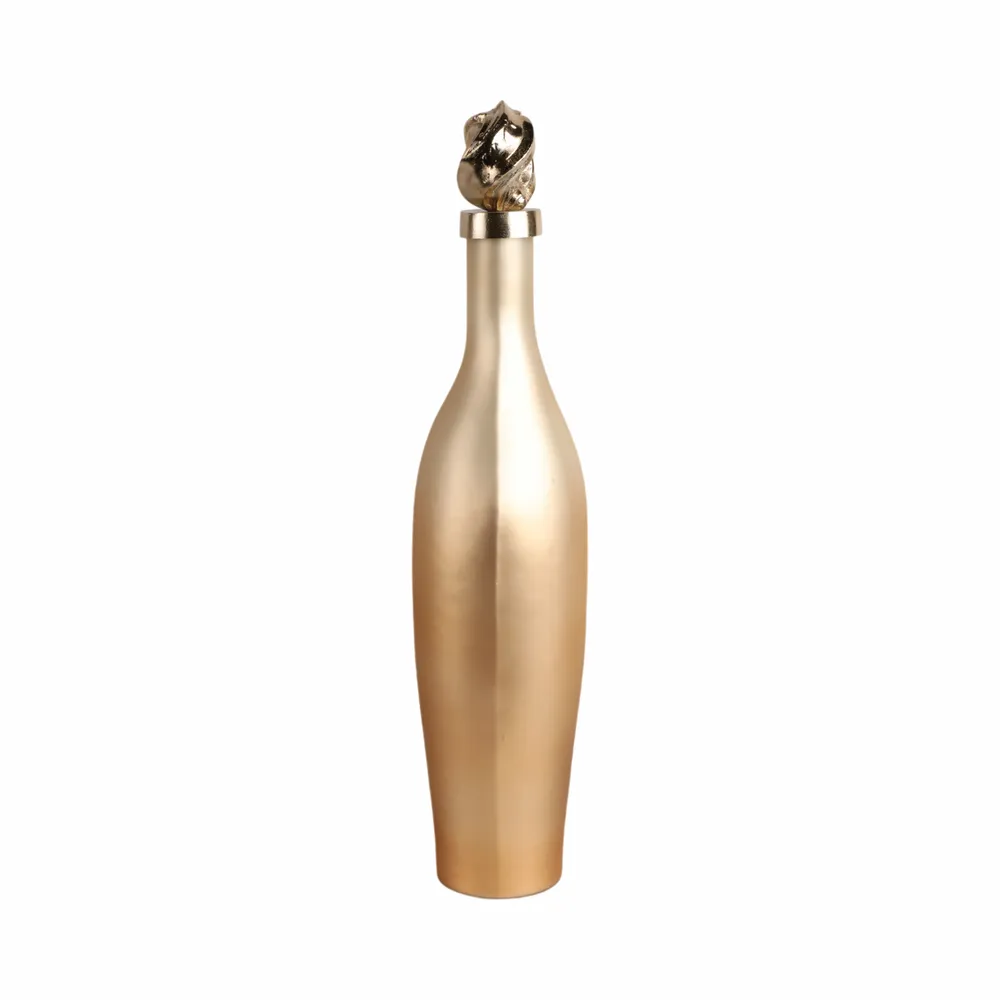 BAKERSHAW GOLD GLASS VASE 22 (IN)