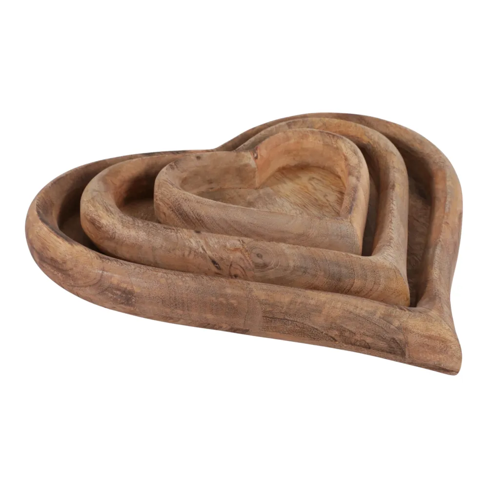 ISLESIDE SET OF 3 BROWN WOOD 2 (IN)