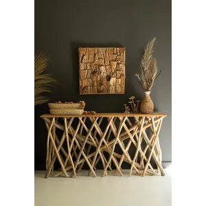 Repurposed Teakwood Branches Console Table 2