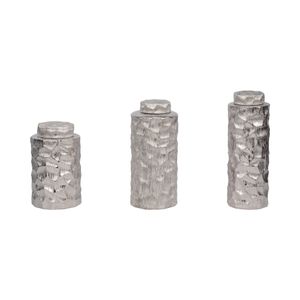 HENDONVIEW SET OF 3 SILVER VASES 14 (IN) 1