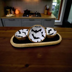 Bat Bowl Trio 4in with Tray 1