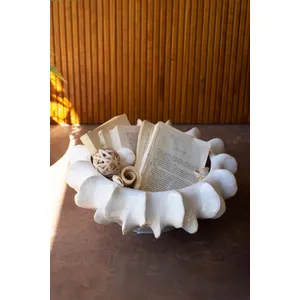 Organic Ruffle Ceramic Compote 3