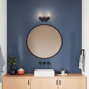Pulsate 13'' Wide 2-Light Vanity Light - Matte Black 7