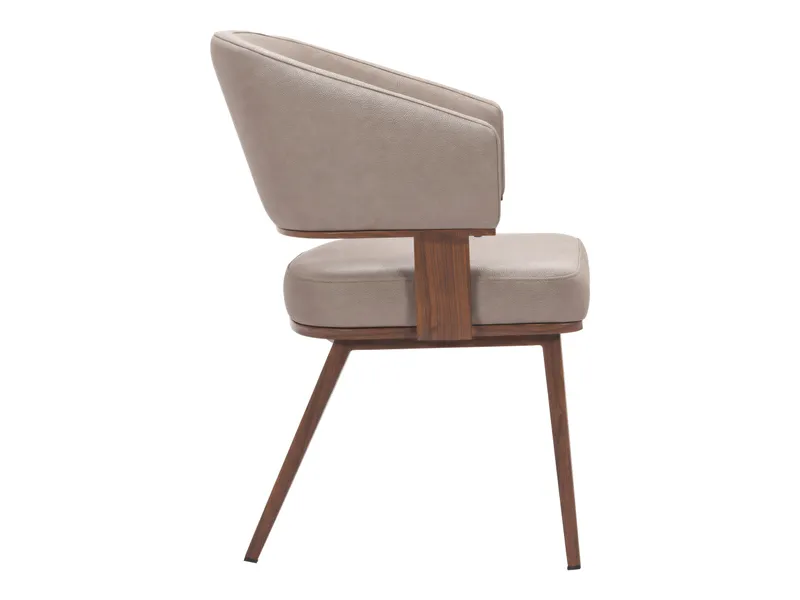 Poise Dining Chair Brown & Walnut 3