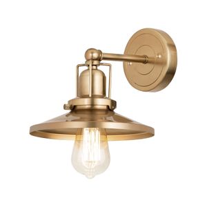English Pub 7'' High 1-Light Sconce - Satin Brass 1
