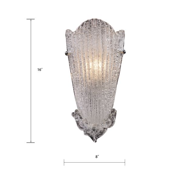 Providence 16'' High 1-Light Sconce - Antique Silver Leaf