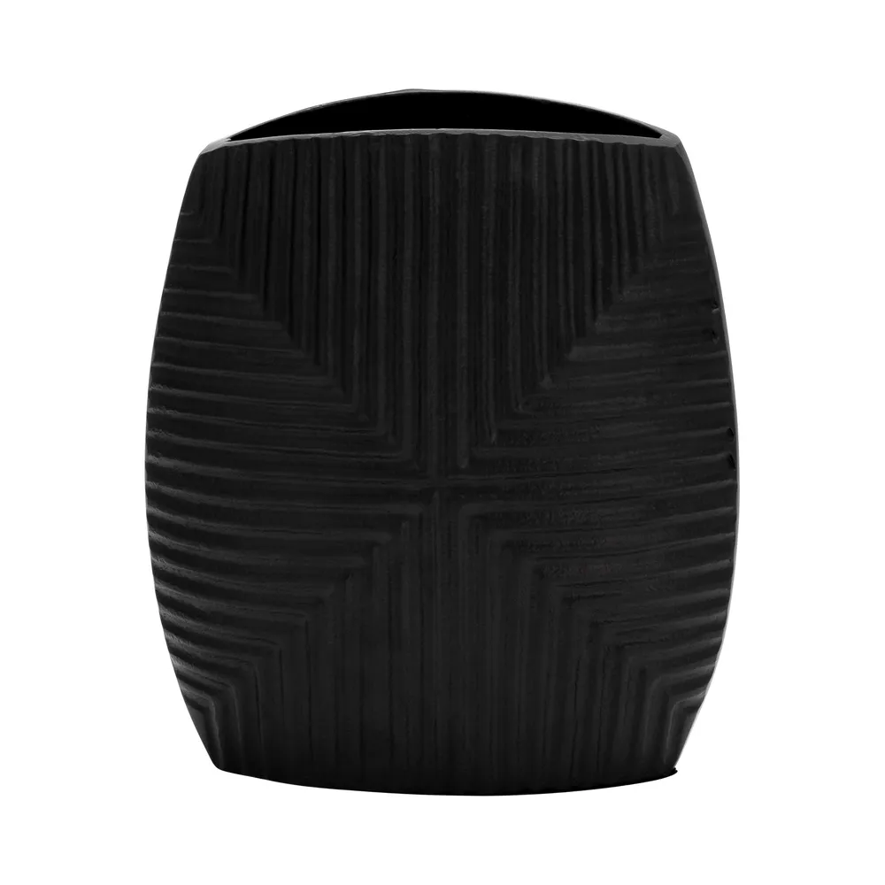 EMMONS BLACK VASE 10 (IN)