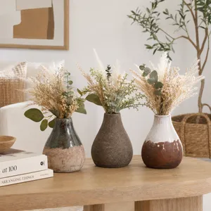ROSEGROVE SET OF 3 IVORY VASES 5 (IN) 2