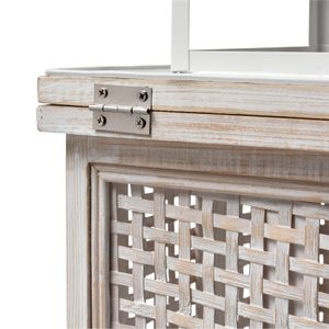 Paley Lantern - Set of 2 Weathered White 8