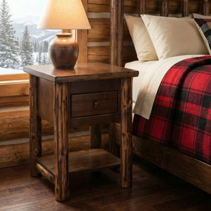 Headwaters One Drawer Nightstand with Shelf - Coffee 1