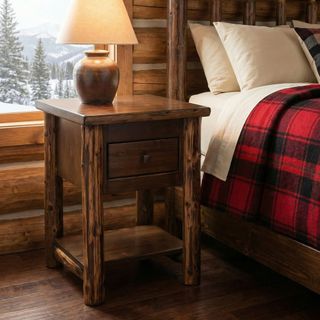 Headwaters One Drawer Nightstand with Shelf - Coffee
