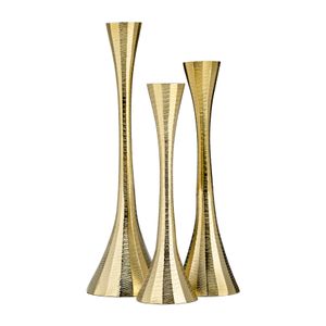 12" METAL, TAPER CANDLE HOLDER, BRASS 9