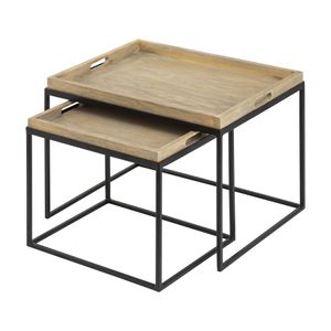 Akin Accent Table - Set of 2 Black 6