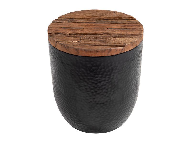Duskan Storage Side Table Natural & Black 4