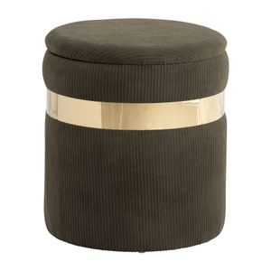 GORDENRIDGE SET OF 2 GREEN OTTOMANS 18 (IN) 3