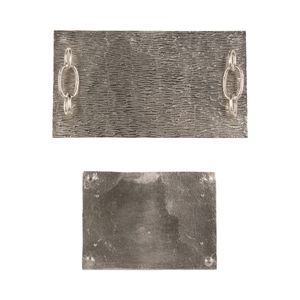 BURKEFORD SET OF 2 SILVER TRAY 3 (IN) 7