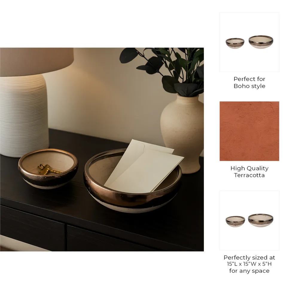DANFORTHMILL SET OF 2 GRAY BOWLS 5 (IN)