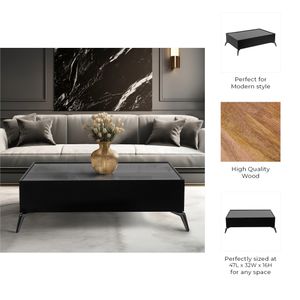DECKERHAM BLACK COFFEE TABLE 16 (IN) 9