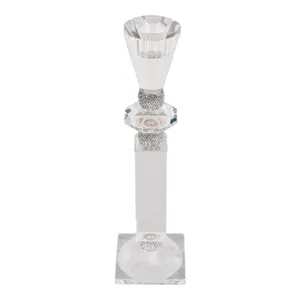 GRANLEYSHAW CLEAR CANDLE HOLDER 11 (IN) 6
