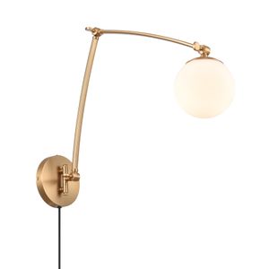 Caroline 19'' High 1-Light Swingarm Sconce - Brushed Gold 5