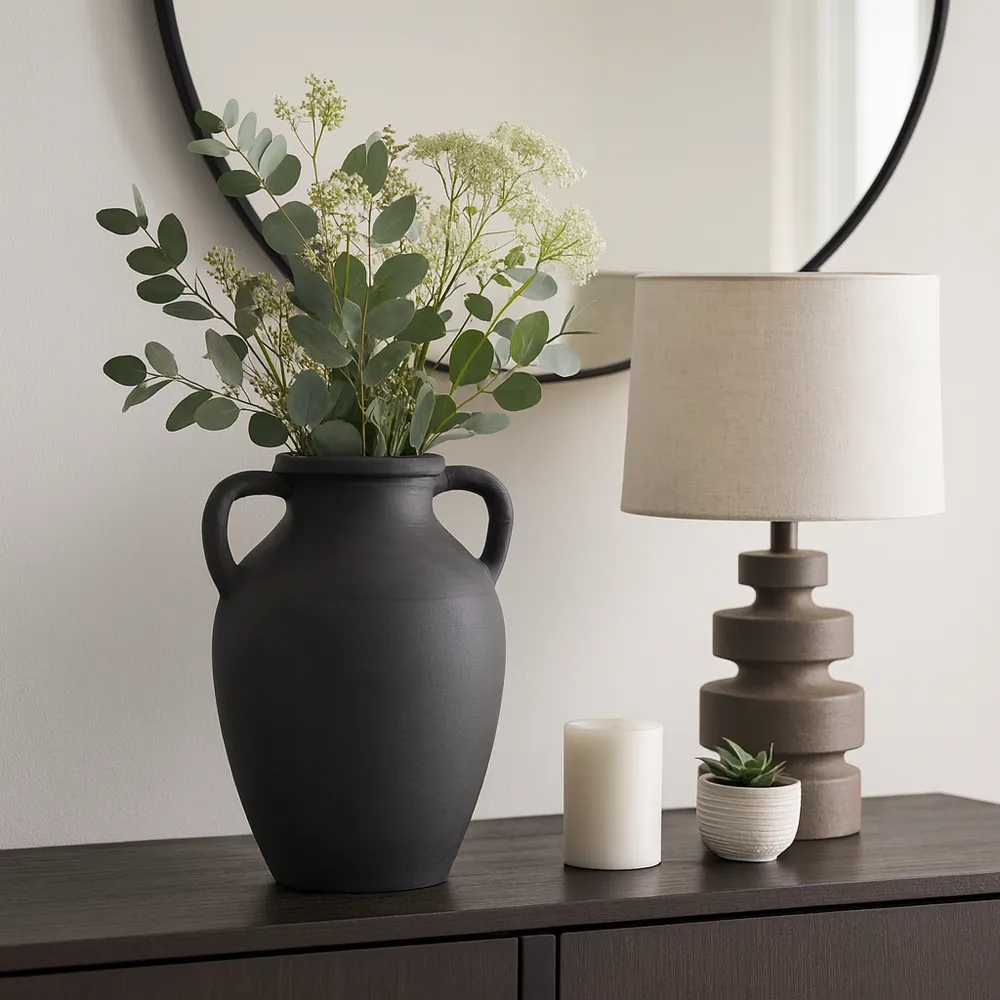 DRAKEWELL BLACK VASE 13 (IN)