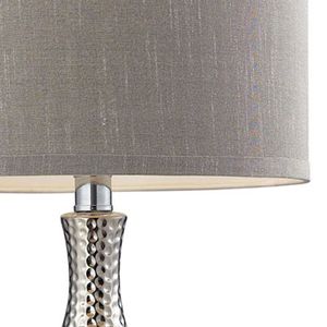 Hammered Chrome 21.5'' High 1-Light Table Lamp - Chrome 4