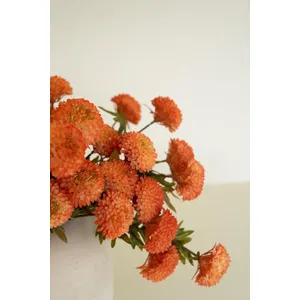 Bundle of 7 Artificial Orange Ball Dahlias 8