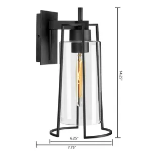 Cere Outdoor 14.25'' High 1-Light Sconce - Matte Black 2