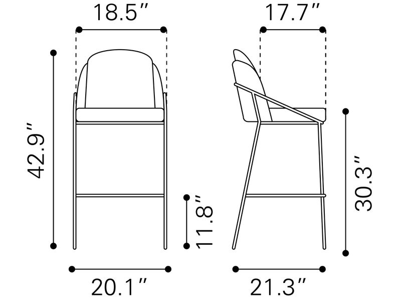 Jambi Barstool Black & White 10