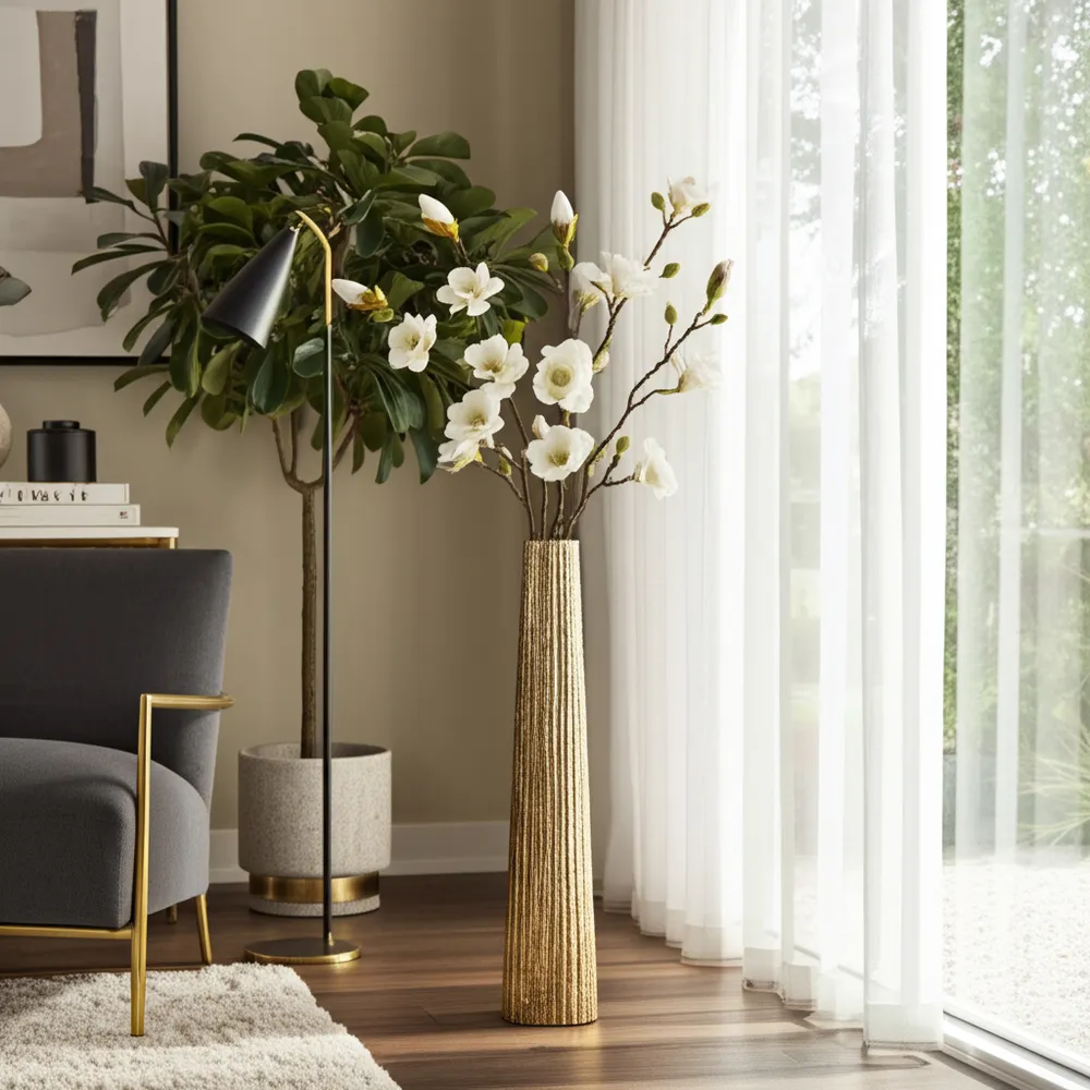 HAZENSTONE GOLD VASE 35 (IN)
