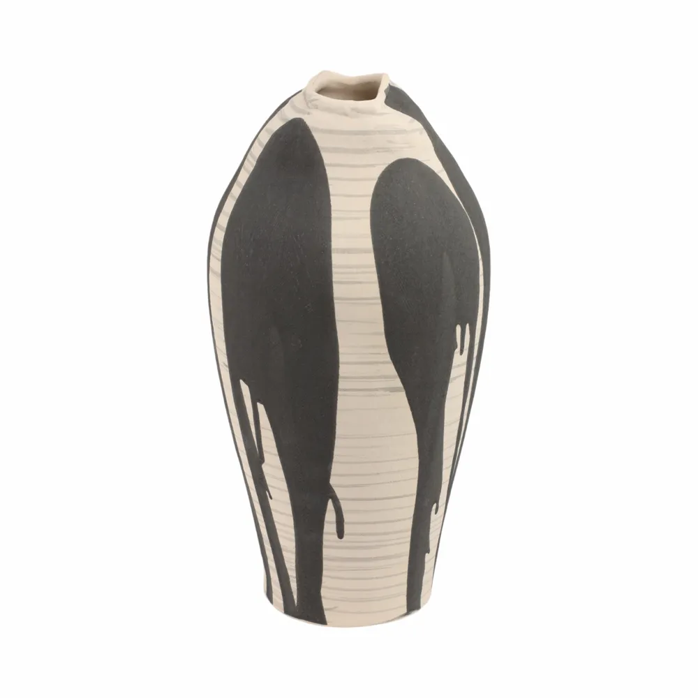 HESTONHAM BLACK VASE 15 (IN)